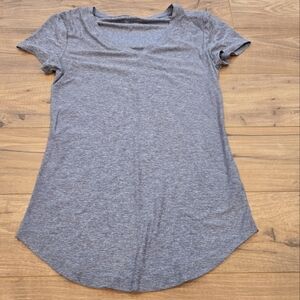 NWOT Womens Classic Vneck‎ Soft Short Sleeved Grey Shirt Size XS